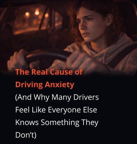The Real Cause of Driving Anxiety  (And Why Many Drivers Feel Like Everyone Else Knows Something They Don’t)
